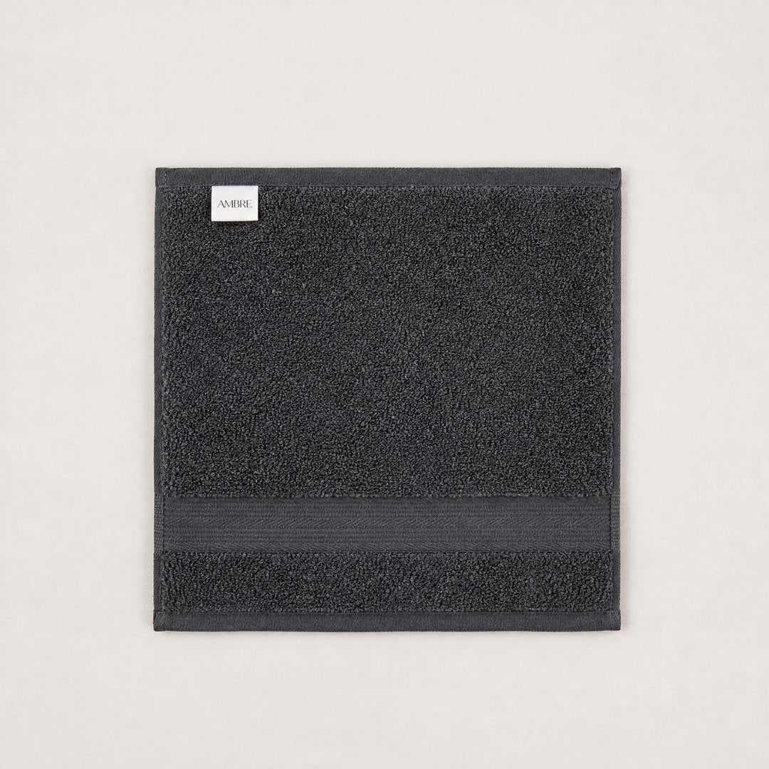 Washcloth laid flat (Charcoal)