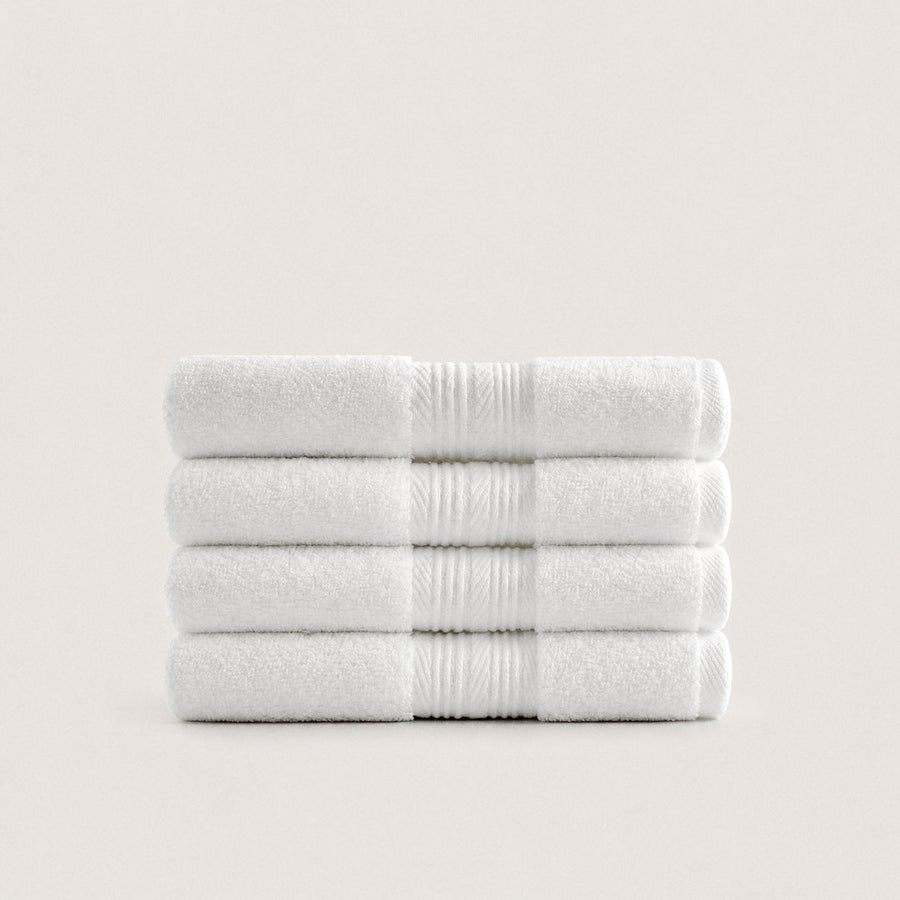 Four folded Ultrasoft washcloths (Cloud White)