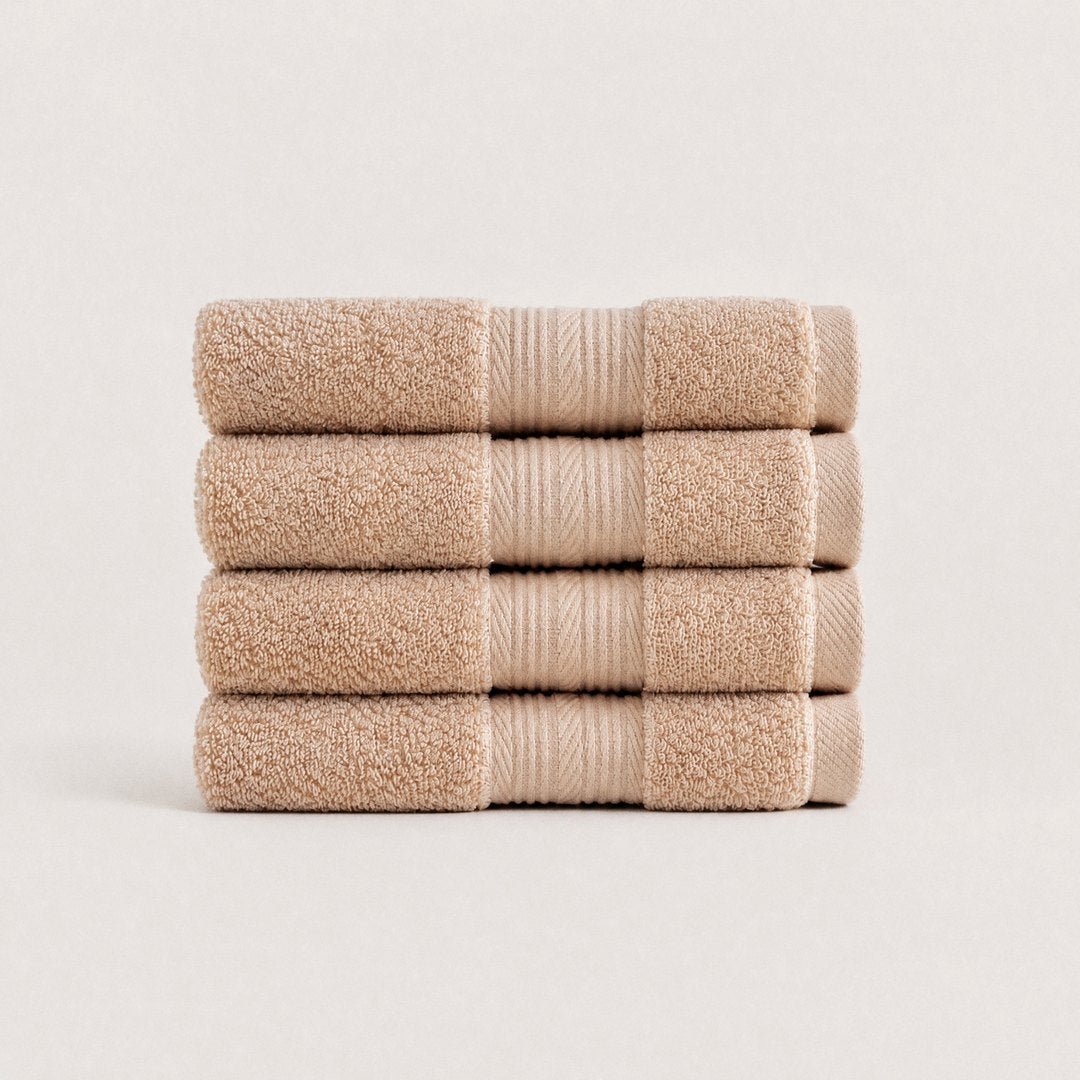 Ultrasoft Cotton Washcloths 4 pack (Sand)