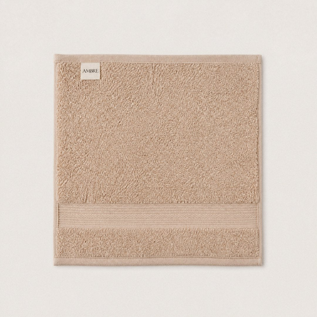 Washcloth laid flat (Sand)