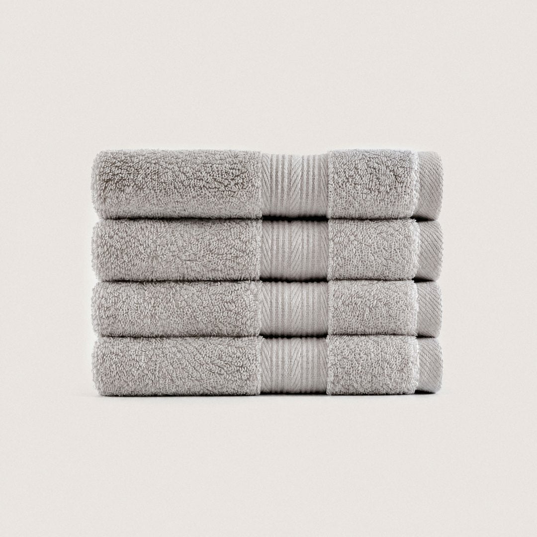 Ultrasoft Cotton Washcloths 4 pack (Stone Grey)
